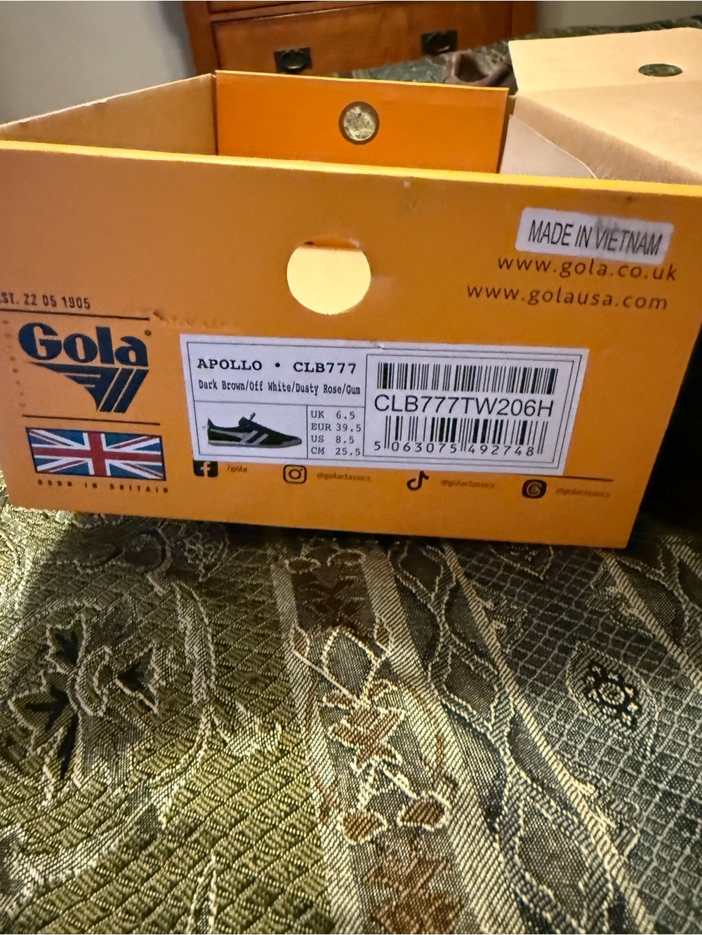 Gola Apollo Women’s Athletic Shoes - Dark Brown & Off White